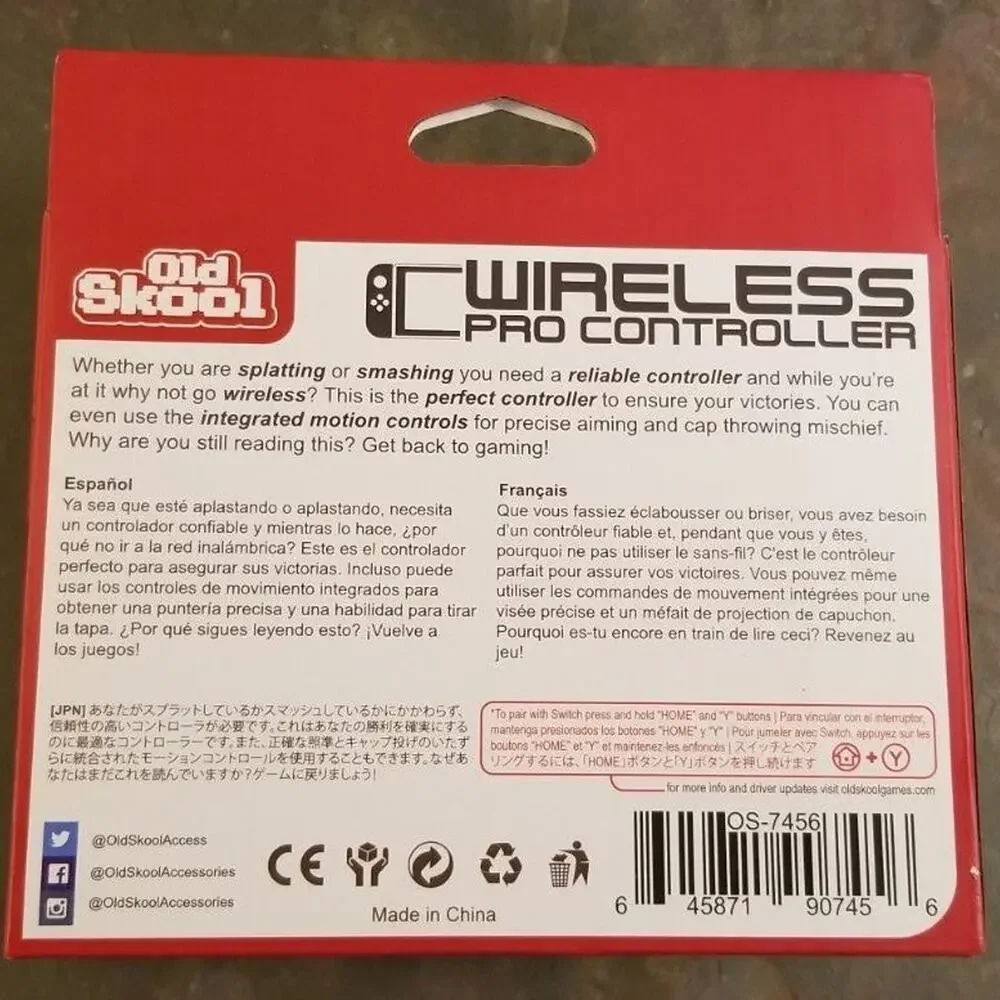 Switch Wireless Pro Controller Black (NEW) - Nintendo - Old Skool